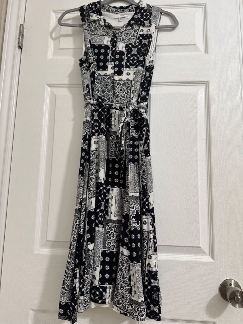 Studio One Black & White Patchwork Maxi Dress